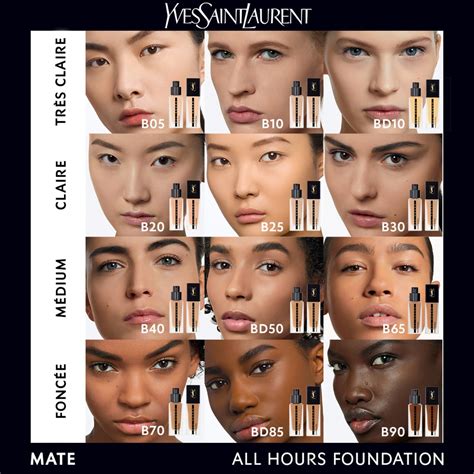 sephora ysl all hours foundation|ysl foundation color chart.